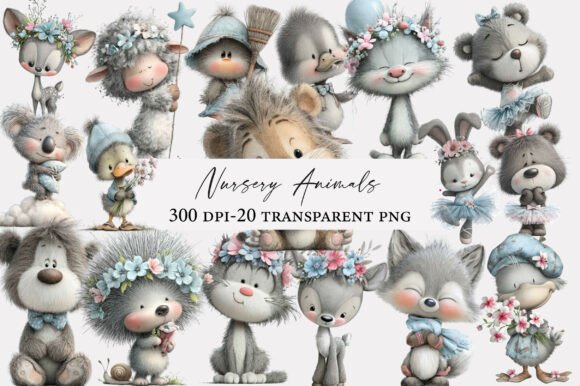 Download Watercolor Nursery Animals Clipart - Nursery animals clipart Collection