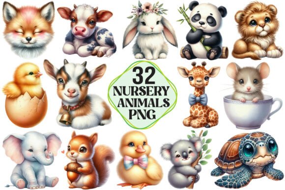 Download Nursery Animals Clipart - Premium Bundle