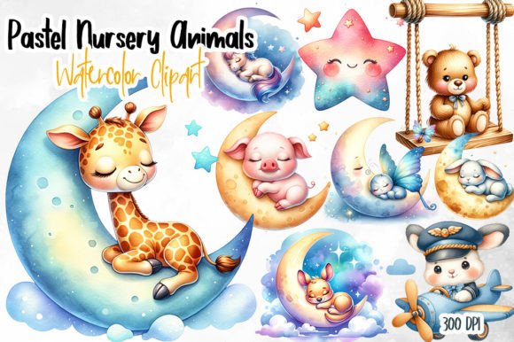 Download Pastel Nursery Animals Clipart - Nursery animals clipart Collection