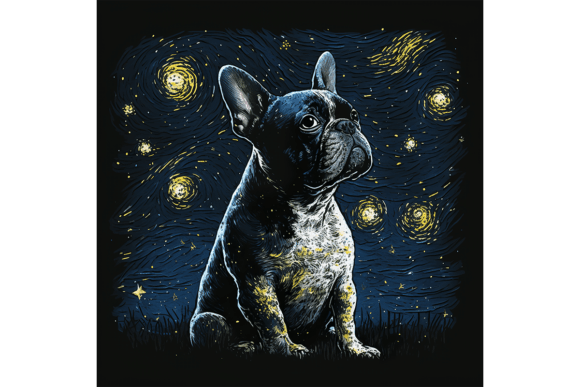 Download French Bulldog Wall Art Starry Night 4 - Night Collection