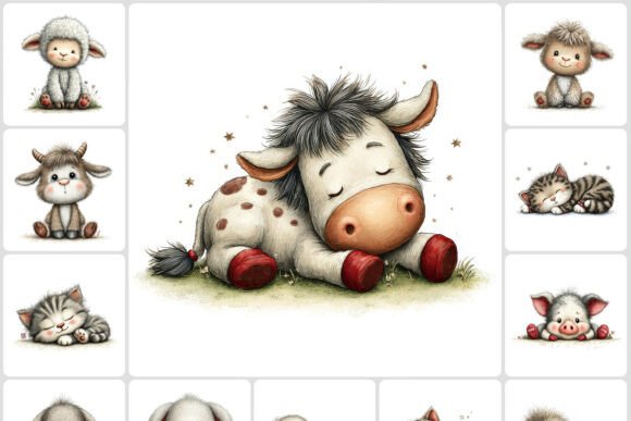 Download Neutral Calming Nursery Animals Clipart - Nursery animals clipart Collection