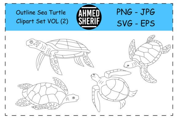Download Sea Turtle Clipart Set. Sea Life Clipart - Sea turtle clipart Collection