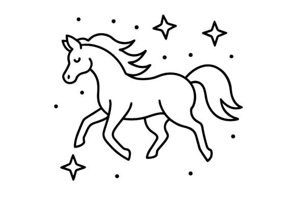 Download Pegasus Running Through Starry Night - Night Collection