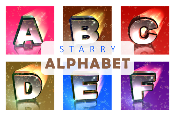 Download Starry Night Alphabet Letters - Night Collection
