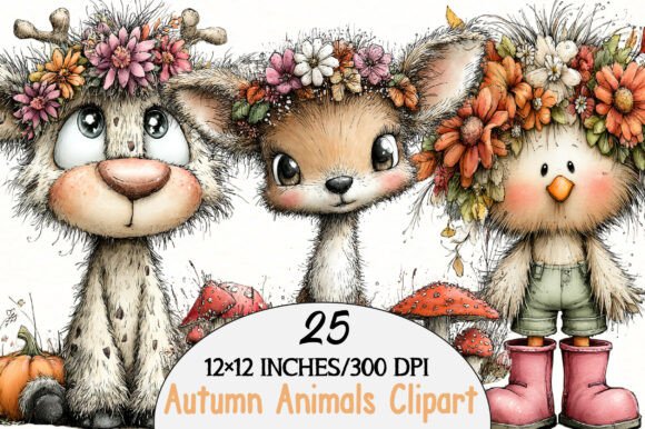 Download Watercolor Autumn Animals Clipart - Autumn animals Collection
