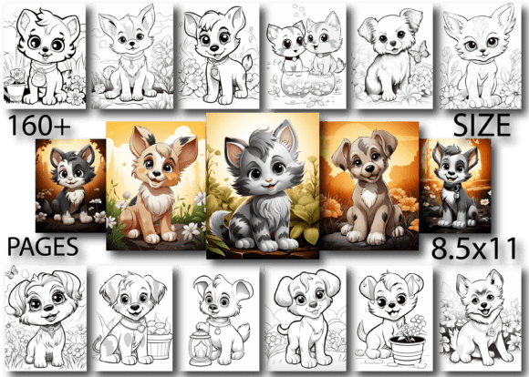 Download Cute Pets Coloring Book for Kids - Pet Collection