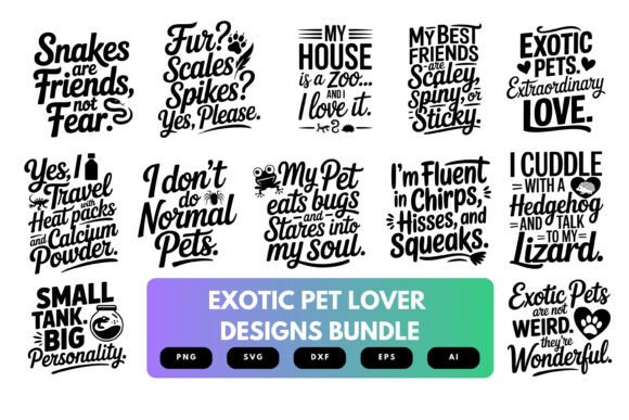 Download Exotic Pet Lover SVG Bundle - Pet Collection
