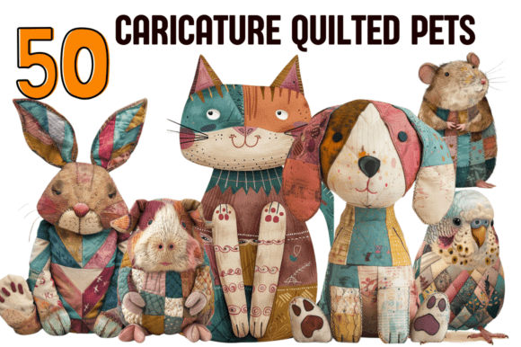 Download Caricature Quilted Pets - Pet Collection