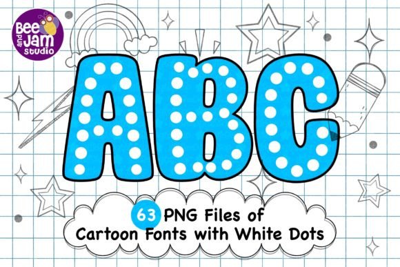 Download Cartoon Retro with White Dots Fonts, PNG - Premium Resources