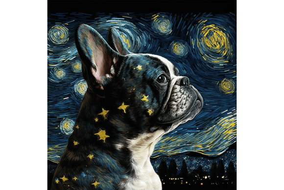 Download French Bulldog Wall Art Starry Night 5 - Night Collection