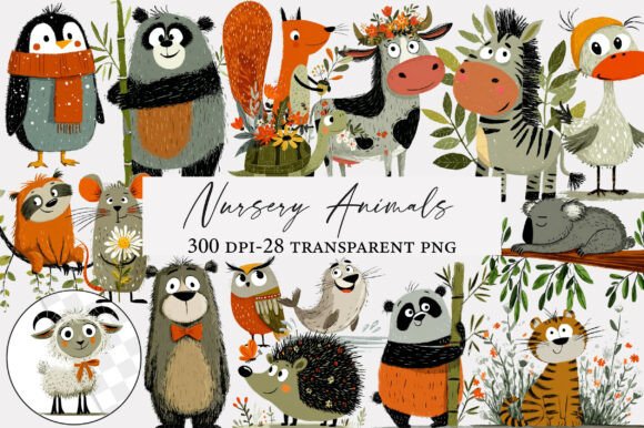 Download Watercolor Nursery Animals Clipart - Nursery animals clipart Collection