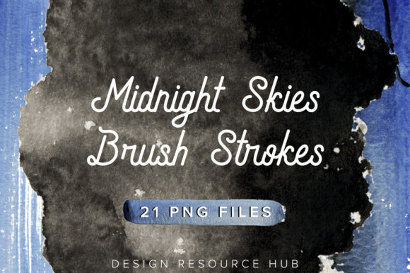 Download Midnight Skies Digital Brush Stroke Set - Night Collection