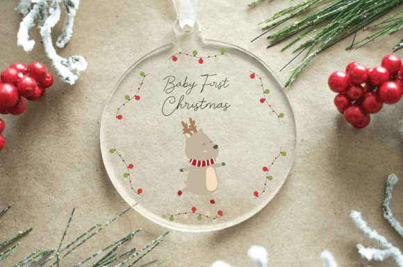 Download Baby First Christmas Ornament Cute Pets - Pet Collection