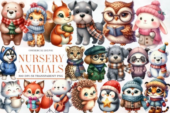 Download Nursery Animals Clipart - Premium Bundle